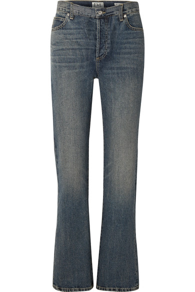 Eve Denim Juliette High-rise Straight-leg Jeans In Mid Denim | ModeSens