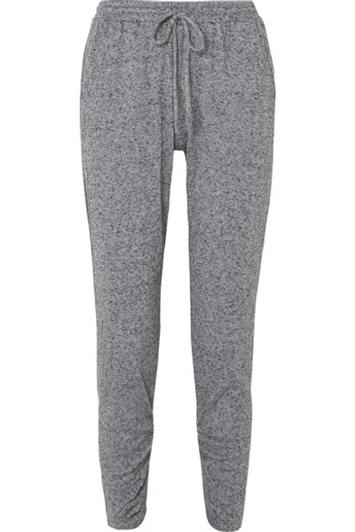 Shop Eberjey Bobby Camp Tapered Jersey Track Pants In Gray