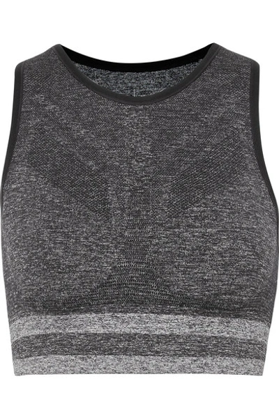 Shop Lndr Shape Stretch-knit Sports Bra In Gray