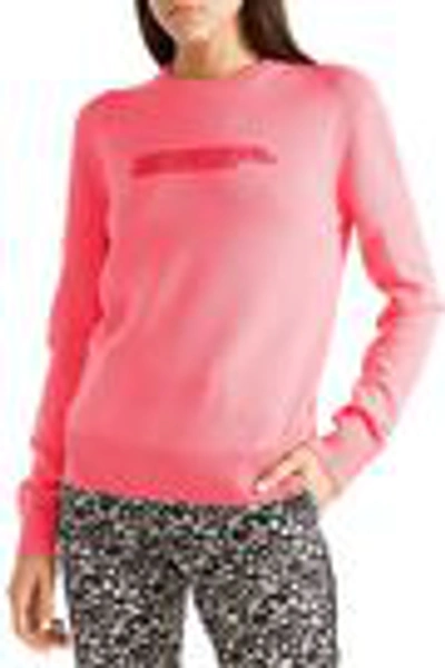 Shop Calvin Klein 205w39nyc Woman Flocked Cashmere Sweater Pink