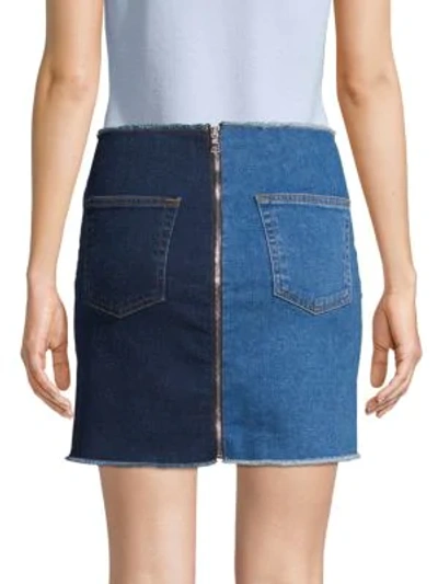 Shop Cotton Citizen Mercer Two-tone Zip Mini Skirt