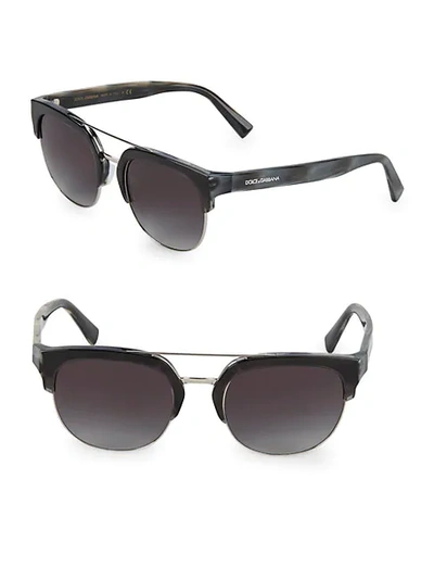 Shop Dolce & Gabbana 55mm Browline Cat Eye Sunglasses