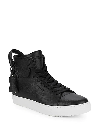 Shop Buscemi Leather High-top Sneakers