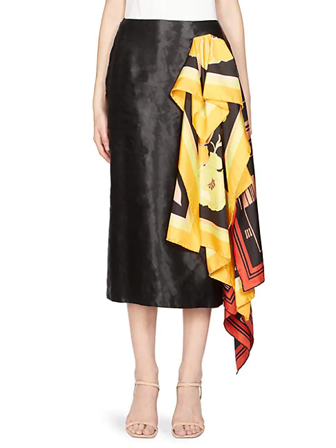 Dries Van Noten Scarf Wrap Skirt Modesens