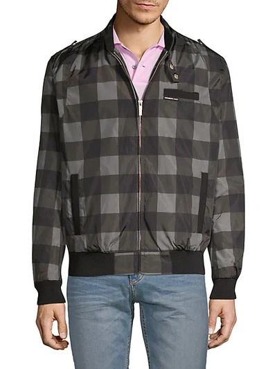 Shop Members Only Checkered Bomber Jacket