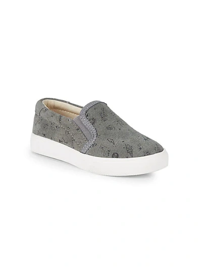 Shop Akid Little Girl's Liv Doodle Slip-on Suede Sneakers