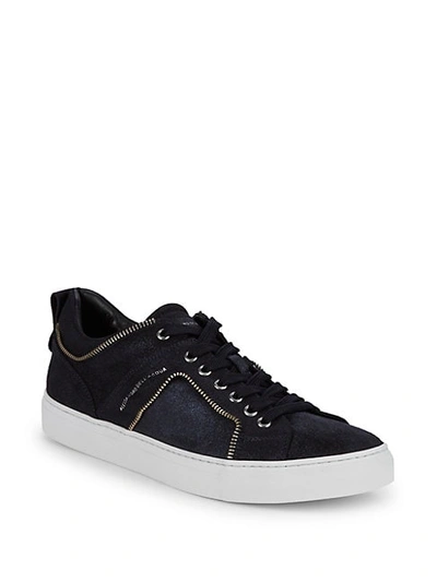 Shop Alessandro Dell'acqua Lace-up Leather Low-top Sneakers