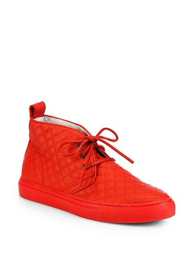 Shop Del Toro Quilted Leather Chukka Sneakers