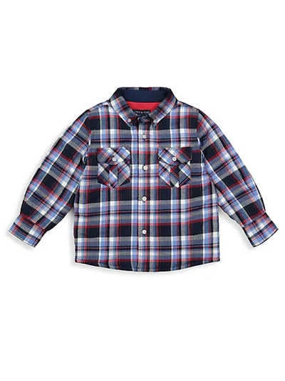 Shop Andy & Evan Little Boy's Quilted Plaid Button-down Shirt