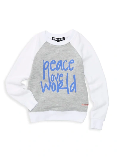Shop Peace Love World Little Girl's Logo Sweatshirt