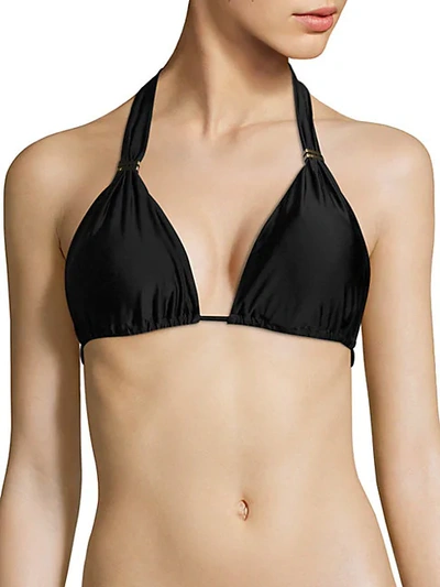 Shop Vix Swim Reversible Bia Bikini Top In Black