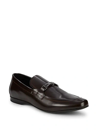 Shop Versace Classic Leather Loafers