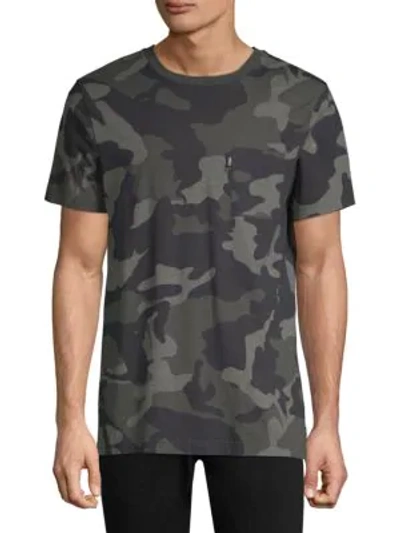 Shop Wesc Maxwell Camouflage Cotton T-shirt In Grey Woodland