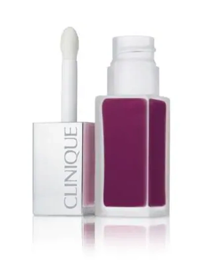 Shop Clinique Pop Liquid Matte Lip Colour + Primer/0.2 Oz. In Black Licorice Pop