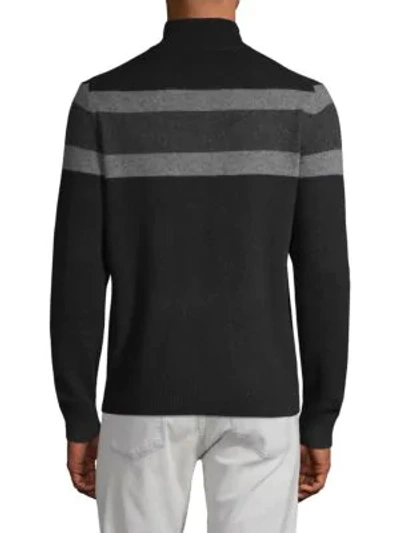 Shop Amicale Cashmere Zip Sweater In Black