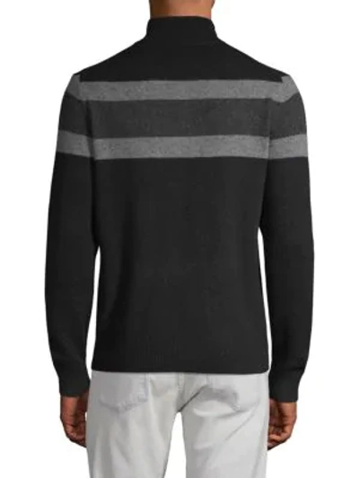 Shop Amicale Cashmere Zip Sweater In Navy