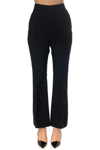Shop Marni Front Pleat Pants In Black