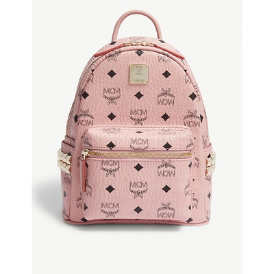 Shop Mcm Stark Mini Backpack In Pink
