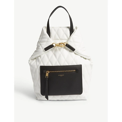 Shop Givenchy Quilted Backpack In White/black