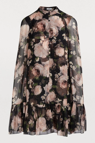 Shop Erdem Constantine Dress In Black/pink