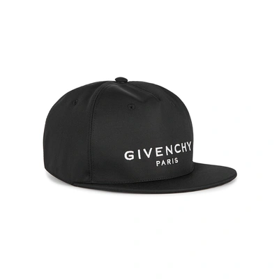 Shop Givenchy Black Logo-embroidered Canvas Cap