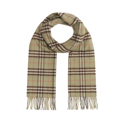 Shop Burberry Check Cashmere Scarf