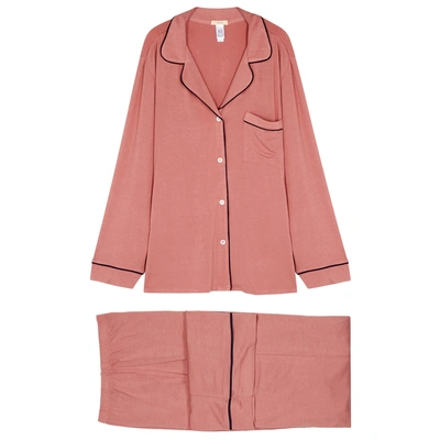Shop Eberjey Gisele Rose Jersey Pyjama Set In Pink
