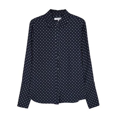 Shop Frame Navy Polka-dot Silk Shirt