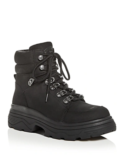 Shop J/slides Women's Reign Waterproof Hiking Boots In Black