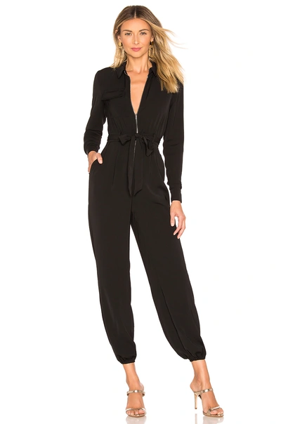 Shop About Us Jazmin Zip Up Jumpsuit In Black