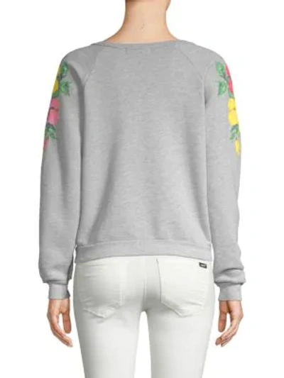 Shop Wildfox Hibiscus Heathered Sweatshirt