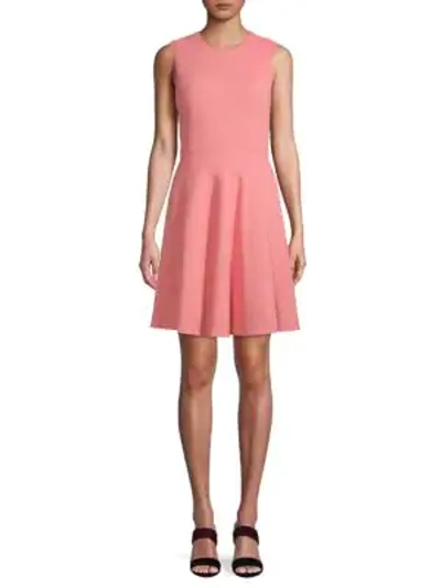 Shop Rebecca Taylor Scalloped Sleeveless Dress In Grapefruit