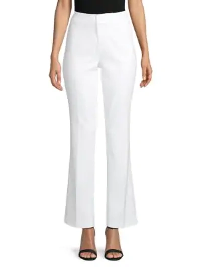 Shop Saks Fifth Avenue 5th Ave Mid-rise Bootcut Pants In Ivory