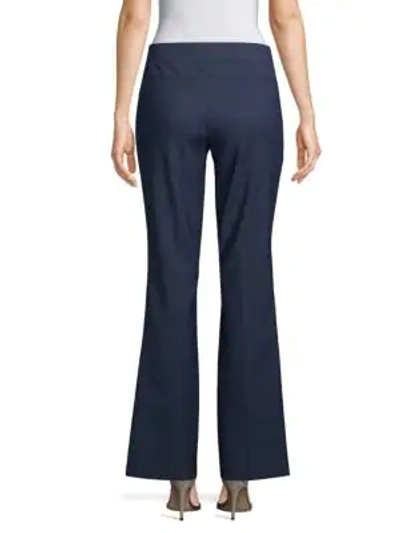 Shop Saks Fifth Avenue 5th Ave Mid-rise Bootcut Pants In Navy