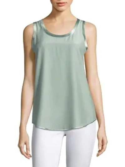 Shop Lafayette 148 Reversible Perla Tank In Herbal Mist