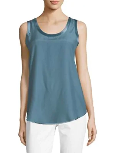 Shop Lafayette 148 Reversible Perla Tank In Lily Pad