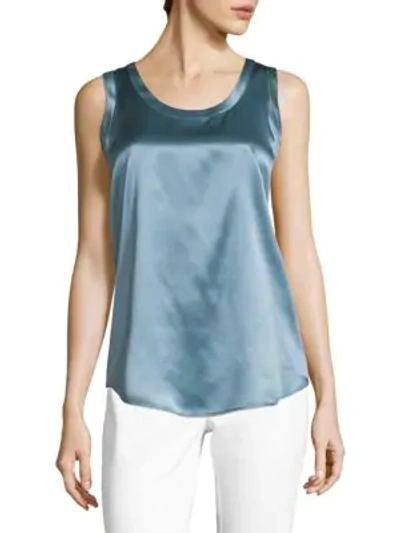 Shop Lafayette 148 Reversible Perla Tank In Placid Blue