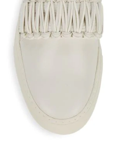 Shop Buscemi Unisex Braid Cuff Slip-on Sneakers In Off White