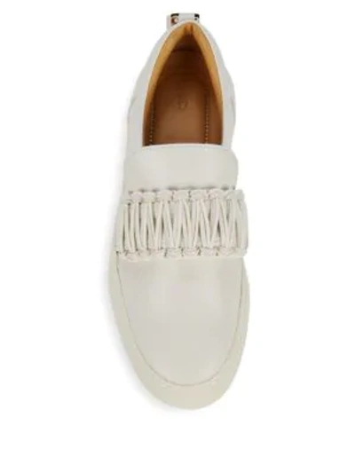 Shop Buscemi Unisex Braid Cuff Slip-on Sneakers In Off White