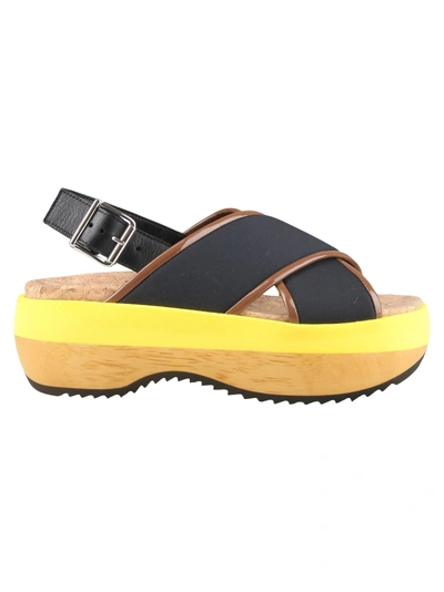 Shop Marni Sandals In Black