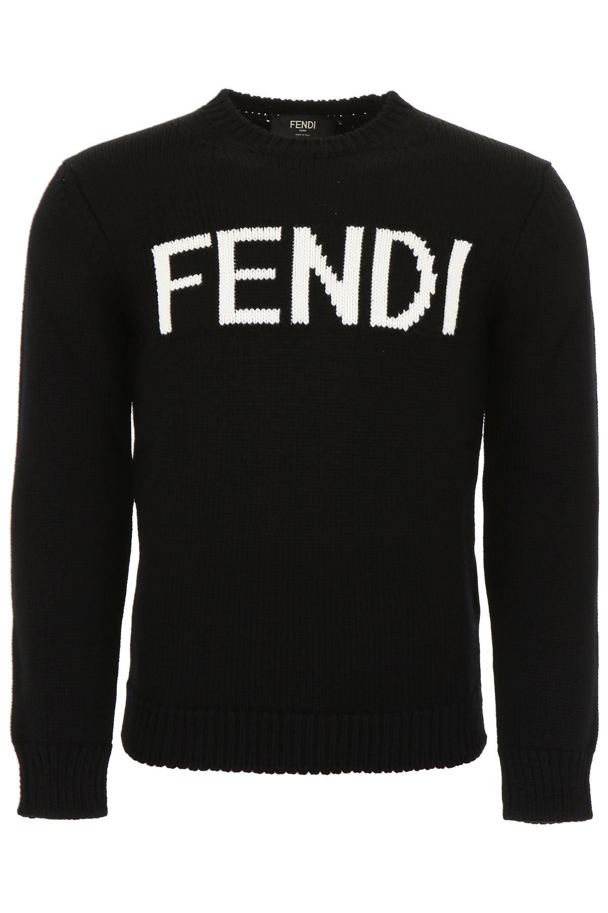 Fendi Inlay Pullover In Nero | ModeSens