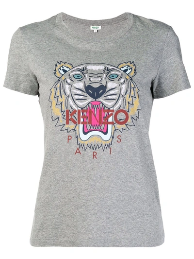 Shop Kenzo Tiger T-shirt In Tourterelle