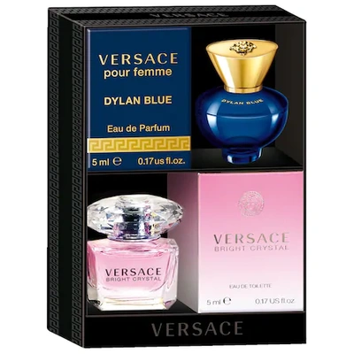 Shop Versace Bright Crystal And Dylan Blue Pour Femme Mini Coffret 2 X 0.17 oz/ 5 ml