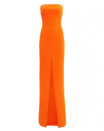 Shop Solace Bysha Tangerine Strapless Gown