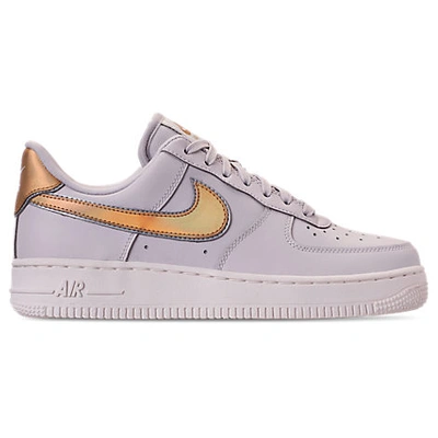 Shop Nike Women's Air Force 1 '07 Metallic Casual Shoes, Grey - Size 7.5
