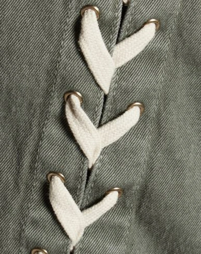 Shop Roberto Cavalli Denim Jacket In Military Green