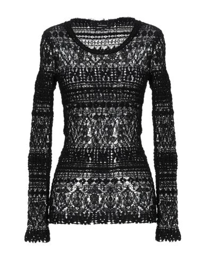 Shop Isabel Marant Woman T-shirt Black Size 8 Cotton, Polyamide, Elastane