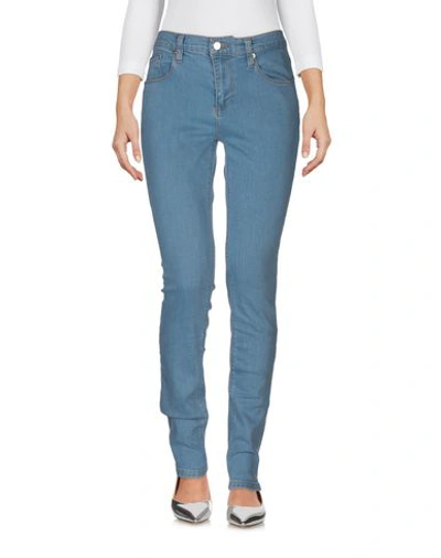 Shop Roberto Cavalli Denim Pants In Blue