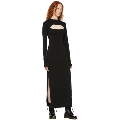 Shop Marc Jacobs Black Redux Grunge Cut-out Long Dress In 001 Black