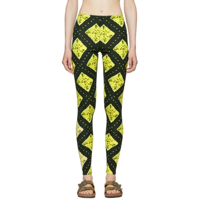 Shop Marc Jacobs Green Redux Grunge Leggings In 301 Greenmu